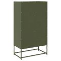 vidaXL Highboard Olive Green 68x39x123 cm Oceľ