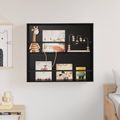 vidaXL Regál na časopisy Čierny dub 80 x 12 x 70 cm Kompozitné drevo