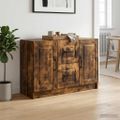 vidaXL Servírovacia skriňa Dymový dub 89 x 34,5 x 57 cm