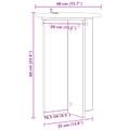 vidaXL Stojan na rastliny 2 ks Čierna Ø40 x 60 cm Kompozitné drevo