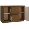 vidaXL Komoda medovo-hnedá 111x34x75 cm masívne borovicové drevo