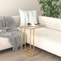 vidaXL Počítačový bočný stolík priehľadný 50x35x65 cm tvrdené sklo