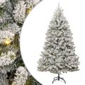 vidaXL Umelý Sklápací Vianočný Stromček 300 LED Zelená a biela 300 cm