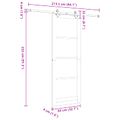 vidaXL Posuvné dvere ORKDAL 83 x 232 cm Borovicový masív Prírodná