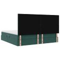 vidaXL Postel s úložným prostorem a matrací Tmavozelená 200 x 200 cm