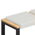 vidaXL Vankúš na lavičku 4 ks Pl plush kord Krémová Hĺbka 35 cm