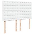 vidaXL Boxspring posteľ s matracom biela 160x200 cm umelá koža