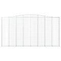 vidaXL Oblúkový gabionový kôš 5 ks 400x30x200/220cm pozinkované železo