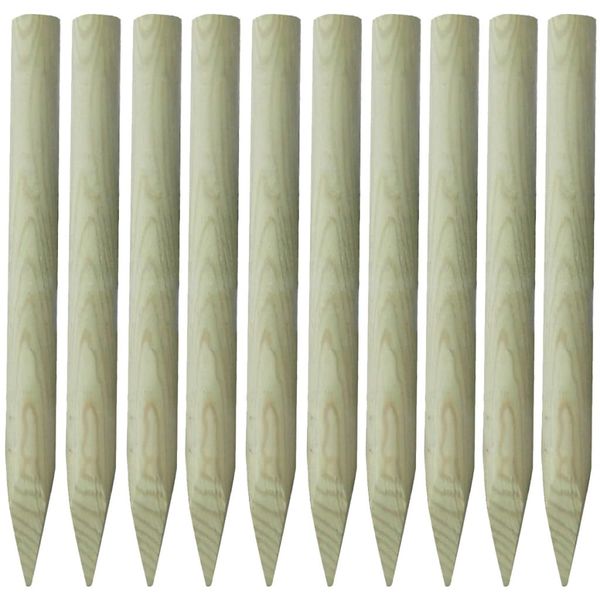 vidaXL Plotové stĺpiky 10 ks, drevo 100 cm