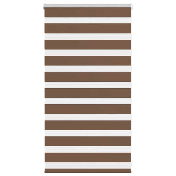 vidaXL Zebra roleta hnedá 80x100 cm šírka látky 75,9 cm polyester