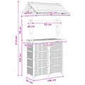 vidaXL Exteriérový barový stôl Prírodná 115 x 95 x 214 cm Bambus