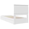 vidaXL Úložná posteľ so zásuvkou Biela 75 x 190 cm Kompozitné drevo