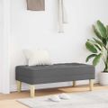 vidaXL lavička s vankúšom Tmavo šedá 113 x 57 x 39 cm látka