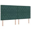 vidaXL Posteľ boxspring s matracom Tmavozelená 200 x 200 cm Zamat