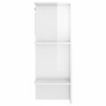 vidaXL Skrinka do chodby lesklá biela 97,5x37x99 cm spracované drevo
