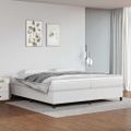 vidaXL Posteľný rám s boxspringom biely 200x200 cm umelá koža