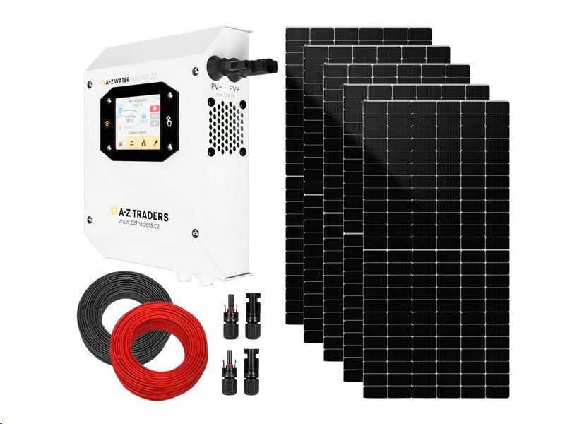 Sada pre solárny ohrev vody A-Z WATER INVERTER 2.0 LCD 2275 Wp 5x PV TRINA Solar