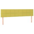 vidaXL Čelo postele s LED zelené 180x5x78/88 cm látka