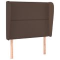 vidaXL Čelo postele so záhybmi hnedé 83x23x118/128 cm umelá koža