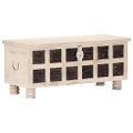 vidaXL Úložný box biely 110x40x45 cm masívne akáciové drevo