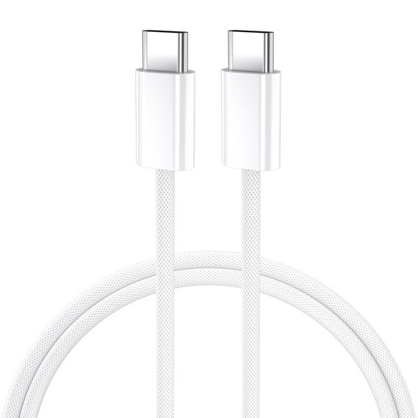 BWOO Kábel USB-C - USB-C 1m 60W pre iPhone 15 BO-X284 biela