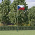 vidaXL česká vlajka a tyč 5,5 m hliník