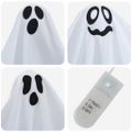 vidaXL Visiaci duch na Halloween 3 ks Biela 52 x 62 cm Polyester