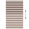 vidaXL Zebra roleta hnedá 145x230 cm šírka látky 140,9 cm polyester