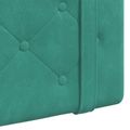 vidaXL Závesné čelo postele S LED svetlom Tyrkysová Zamat