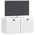 vidaXL Nástenná TV skrinka Biela 59,5 x 31 x 30 cm Kompozitné drevo