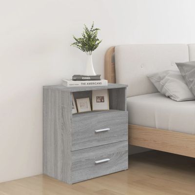 vidaXL Nočné stolíky 2 ks sivý dub sonoma 50x32x60 cm