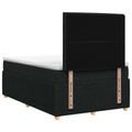 vidaXL LED boxspring posteľ s matracom Čierna 120 x 200 cm Látka