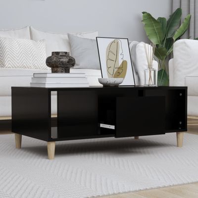 vidaXL Konferenčný stolík čierny 90x50x36,5 cm spracované drevo