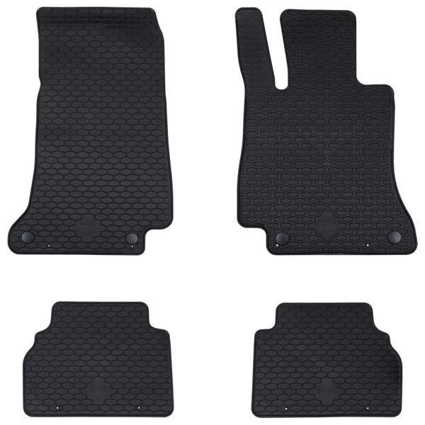 vidaXL Autokoberec 4 pcs Čierna Guma