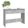 vidaXL Konzolový stolík, betónovo sivý 100x35x76,5cm, kompozitné drevo