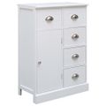vidaXL Komoda s 10 zásuvkami biela 113x30x79 cm drevená