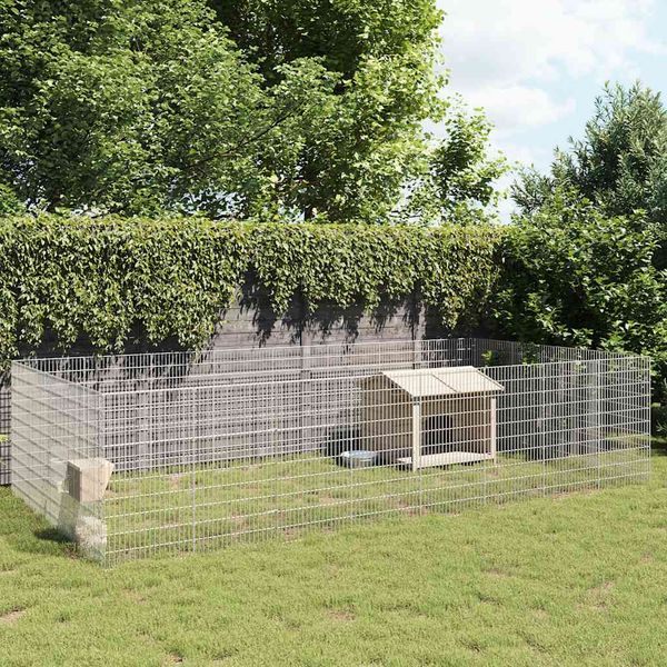 vidaXL Voľný výbeh pre zvieratá 24 panelov 54x100cm pozinkované železo