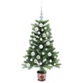 vidaXL Vianočný stromček s 150 LED-i so stojanom Zelená 90 cm PE