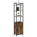 vidaXL Knižnica 6 úrovní 40 x 24 x 161 cm Kompozitné drevo Dymová dub