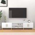 vidaXL TV skrinka biela 180x31,5x40 cm, drevená