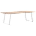 vidaXL Nohy k jedálenskému stolu v tvare U, 2 ks, biele, 80 x (72-73) cm, oceľové