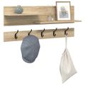 vidaXL Vešiak na stenu Nástenná montáž Sonoma dub 90 x 15 x 36 cm