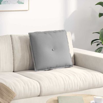 vidaXL Poduška na chrbát Oblá šedá 50 x 19 x 45 cm látka