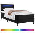 vidaXL Posteľ s pružinovým rámom Čierna 90 x 190 cm Umelá koža