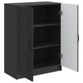 vidaXL Servírovacia skriňa Čierna 66 x 34,5 x 87 cm Kompozitné drevo