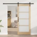 vidaXL Posuvné dvere ORKDAL Prírodná a čierna 86 x 198,5 cm