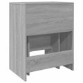 vidaXL Toaletný stolík a stolička sivá sonoma 60x40x113,5 cm