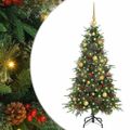 vidaXL Umelý Sklápací Vianočný Stromček Zelená 150 cm PE a PVC