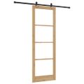 vidaXL Posuvné dvere ORKDAL 83 x 232 cm Prírodná a čierna