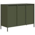 vidaXL Komoda olivovozelená 101,5x39x73,5 cm oceľ valcovaná za studena